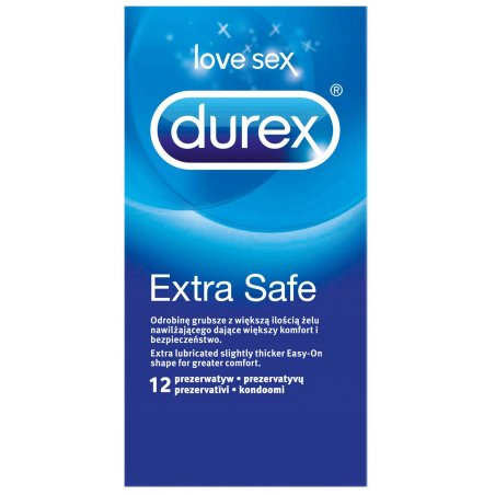 Durex Extra Safe Thick and Smooth Condoms 12 Count