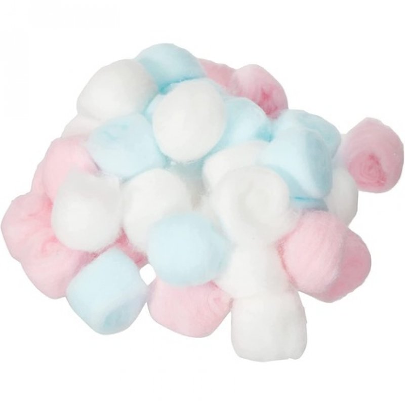 Coloured Cosmetic Cotton Balls 100% Cotton Soft and Absorbent 80 Balls
