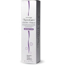White Pearl Whitening Toothpaste NanoCare for Sensitive Teeth Bio Tooth Cleaner Prevents Gum Inflammation and Relieves