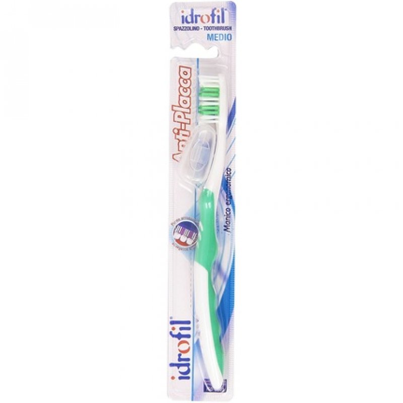 Idrofil Medium Tartar Control Toothbrush with Ergonomic Handle
