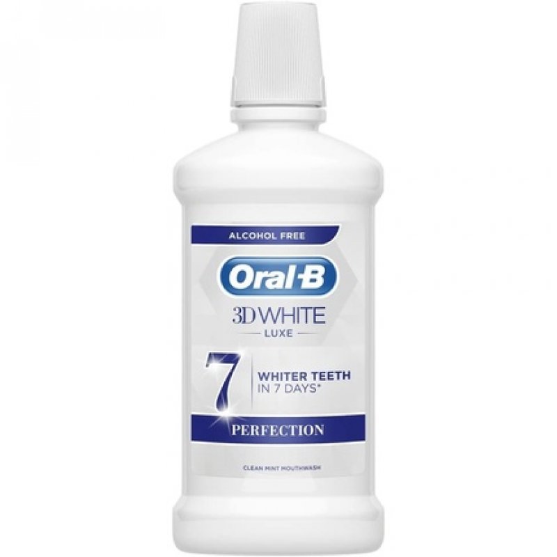 Oral-B 3D White Luxe Perfection Mouthwash Mint Flavour 500ml