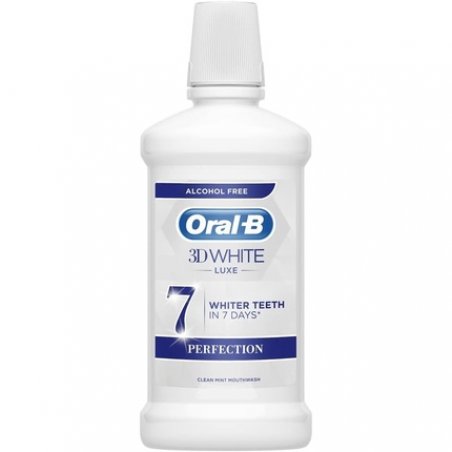 Oral-B 3D White Luxe Perfection Mouthwash Mint Flavour 500ml