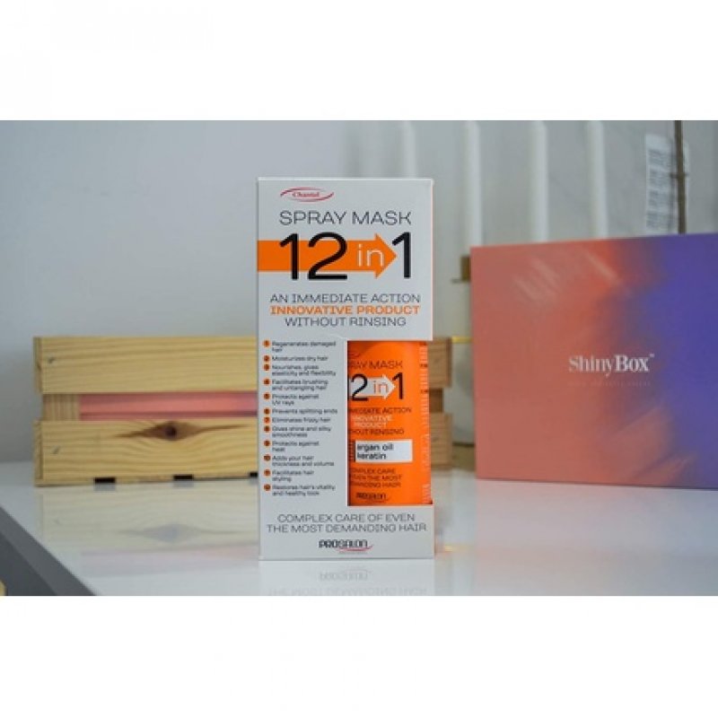 Hair Mask Conditioner in Spray - Keratin and Argan Oil - Regenerates Damaged and Dry Hair