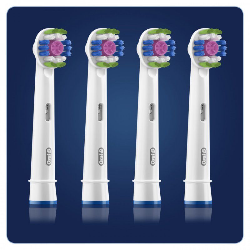 Oral-B 3D White 80339410 tête de brosses 4 pièce(s) Blanc