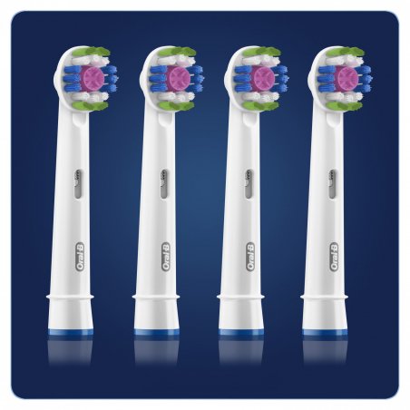 Oral-B 3D White Electric Toothbrush Head with Clean Maximiser Technology 4 Count