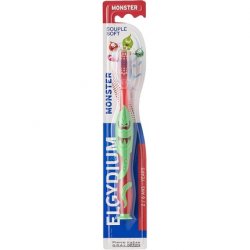 Elgydium Monster Toothbrush 2-6 Years Supple Red and Green