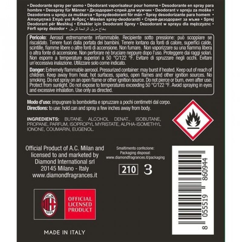 AC Milan Deodorant Spray 150ml