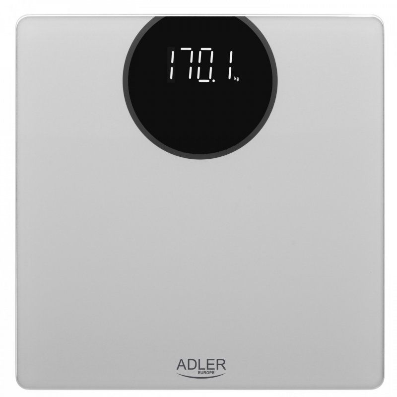 Adler AD 8175 personal scale Square Silver Electronic personal scale