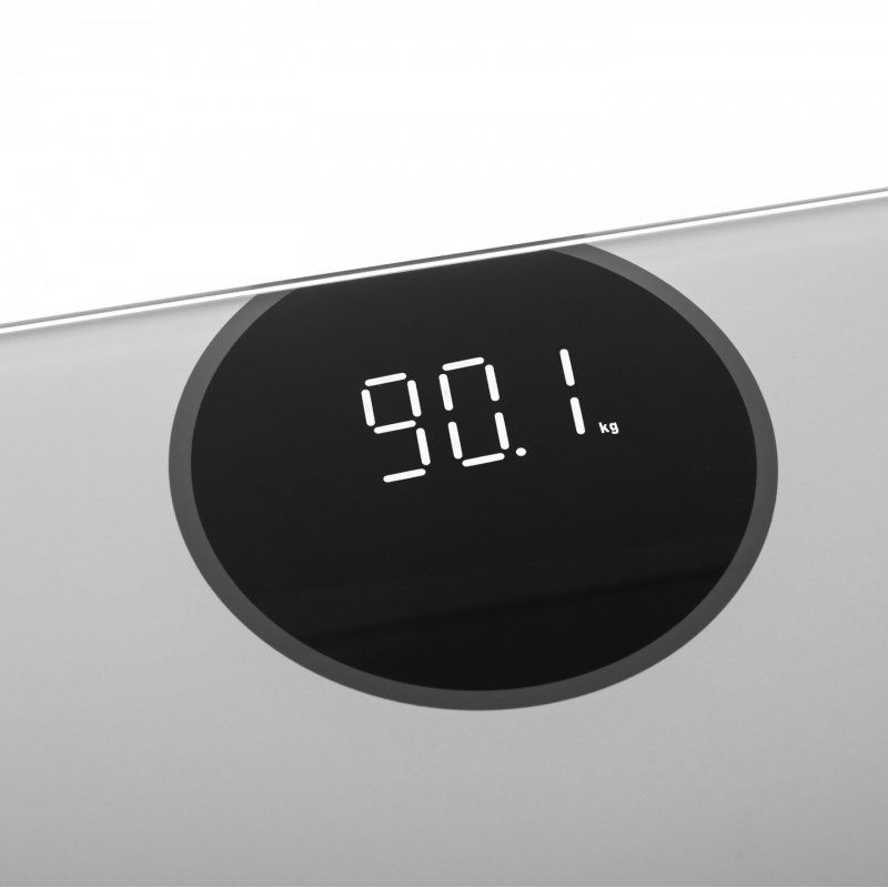 ADLER AD8175 Digital Body Scale with High-Precision Sensors and Tempered Glass - Silver