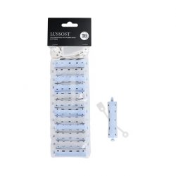 T4B LUSSONI Curlers with Rubber Band for Waves and Perm Treatment, Curly and Elastic Hair, Easy to Use, Two-Tone,