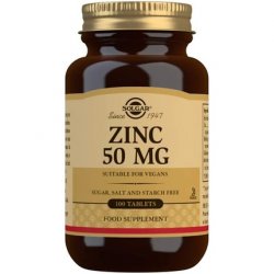 Solgar Zinc 50mg Tablets 100 Count