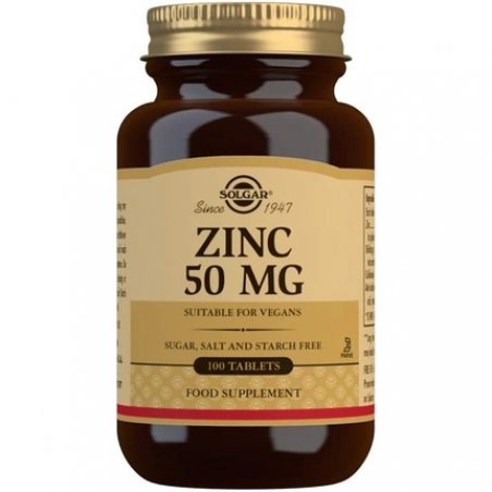 Solgar Zinc 50mg Tablets 100 Count
