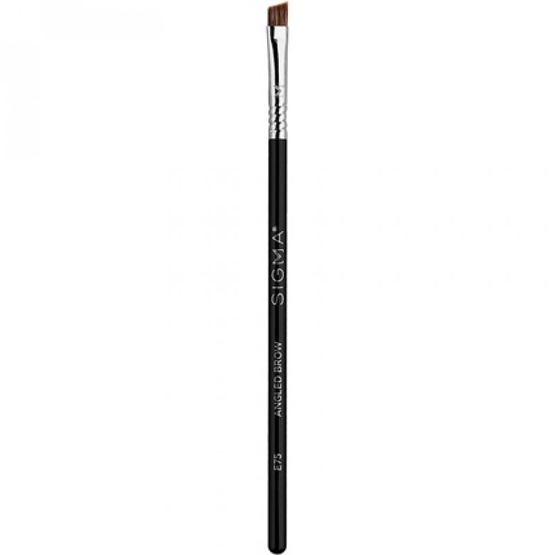 Sigma Beauty E75 Angled Brow Makeup Brush for Gel or Powder Products - Define and Shape Eyebrows