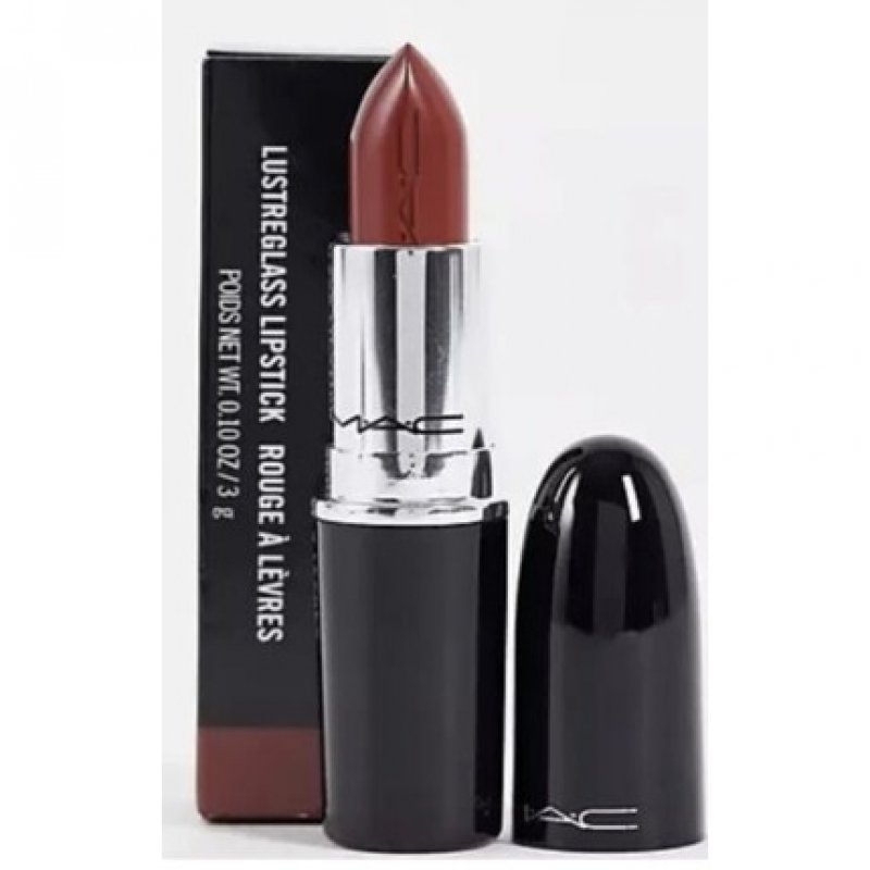 MAC Lustreglass Sheer Shine Lipstick 549 PDA Warm Coppery Red