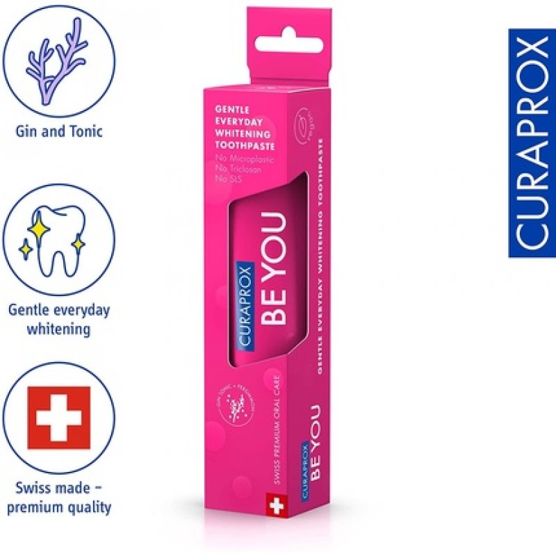 Curaprox Be You Gin Tonic Whitening Toothpaste with Gin Tonic and Persimmon Flavor 60ml Red