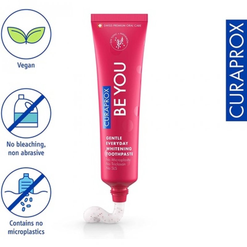 Curaprox Be You Gin Tonic Whitening Toothpaste with Gin Tonic and Persimmon Flavor 60ml Red