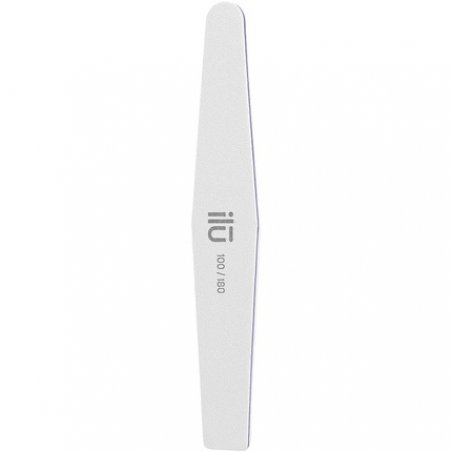T4B ILU Double-Sided White Nail File for Manicure and Pedicure Trapezoid Shape 100/180 Grit