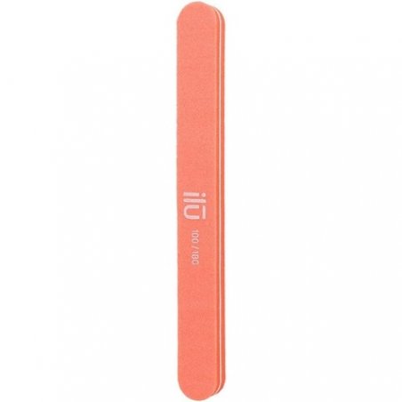 T4B ILU Double-Sided Pink Nail File for Manicure and Pedicure Straight Shape 100/180 Grit