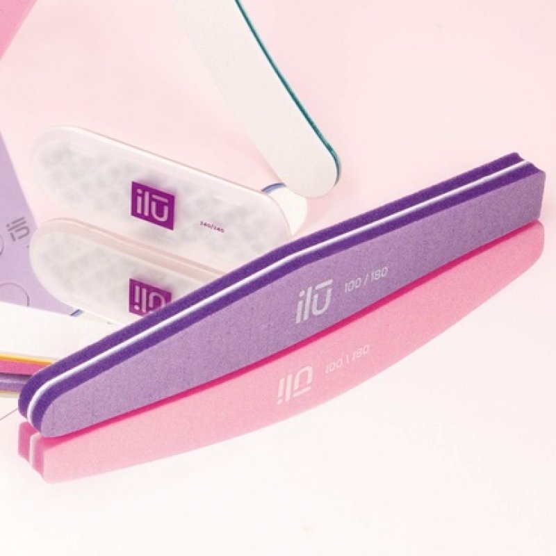 T4B ILU Diamond Nail Buffer Double-Sided Polishing File Trapezoid 100/180