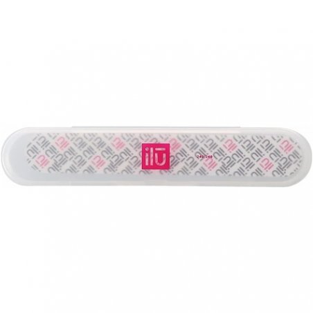 T4B ILU Medium Pocket Nail File with Case Straight High Quality 240/240 Grit