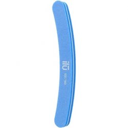 T4B ILU Double-Sided Blue Nail File for Manicure and Pedicure Curved Shape 100/180 Grit