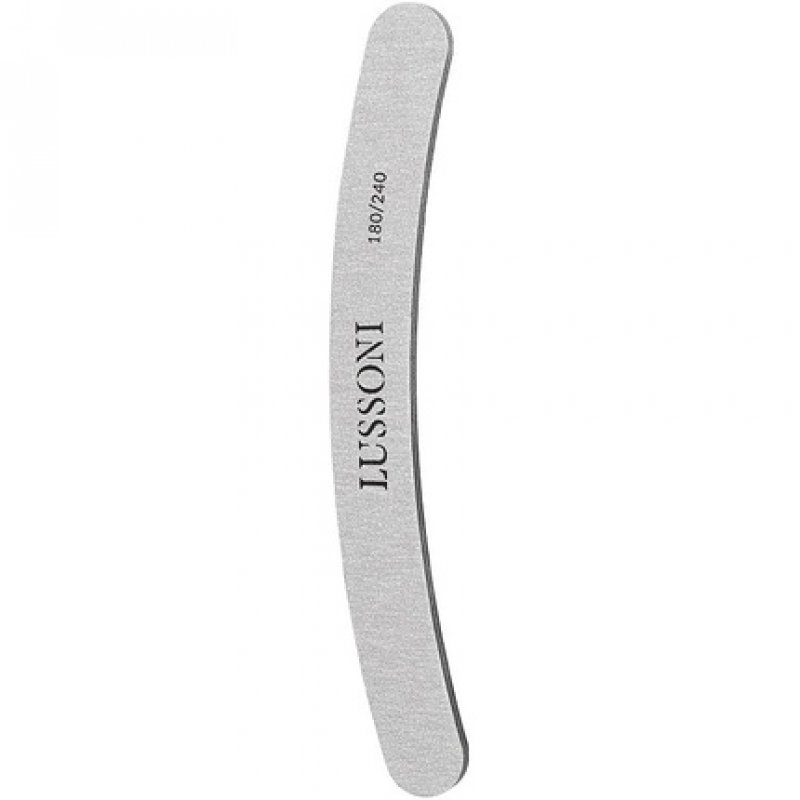 T4B Lussoni Zebra Banana Files Curved Nail File 180/240 Grit for Artificial and Natural Nails - Pack of 25