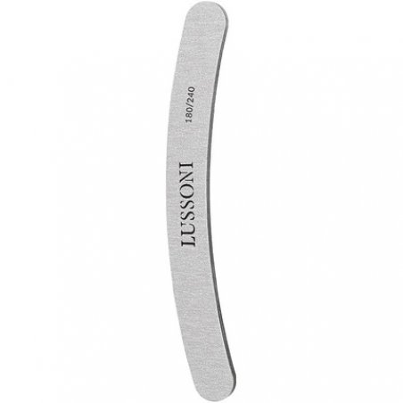 T4B Lussoni Zebra Banana Files Curved Nail File 180/240 Grit for Artificial and Natural Nails - Pack of 25