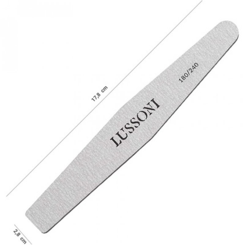 T4B Lussoni Zebra Diamond Files Trapezoid Nail File 180/240 Grit for Artificial and Natural Nails - Pack of 25