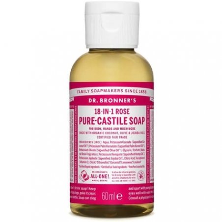 Dr. Bronner's Rose 18-in-1 Magic Soap Organic Liquid Soap 60ml