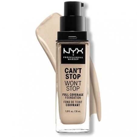 NYX Professional Makeup Can't Stop Won't Stop Full Coverage Foundation Vegan Formula Matte Finish Fair 01.5