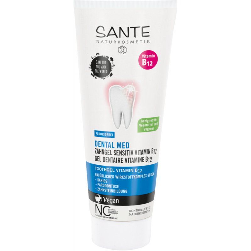 SANTE Naturkosmetik Med Vitamin B12 Tooth Gel without Sodium Fluoride 75ml