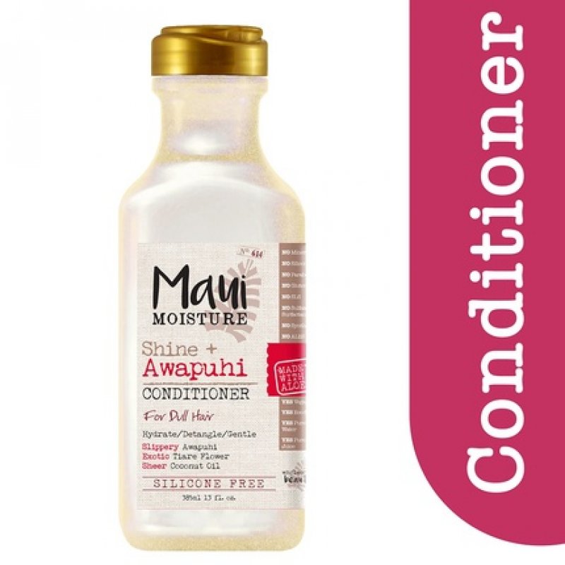 Maui Moisture Shine Enhance Awapuhi Conditioner 385ml with Coconut Oil, Awapuhi & Tiare Flower - Vegan Moisturizing