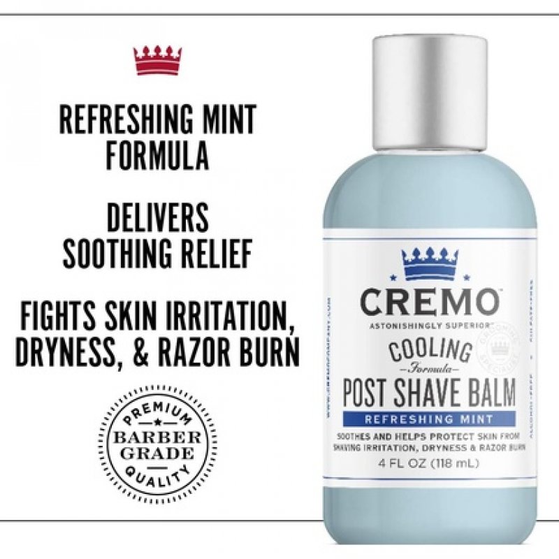 Cremo Cooling Post Shave Balm for Men with Refreshing Mint Formula 118ml