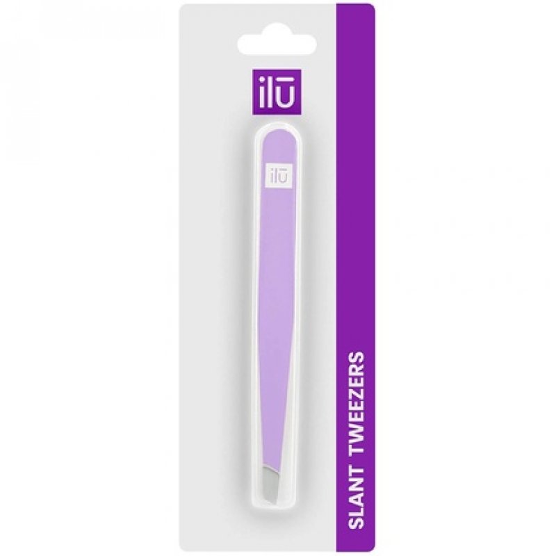 T4B ILU Precision Tip Eyebrow Tweezers for Facial Hair Removal Purple