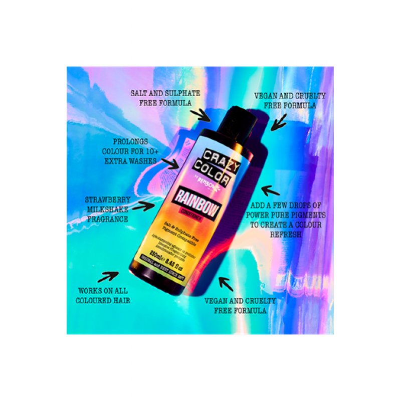Crazy Color Rainbow Conditioner for Color Treated Hair 250ml
