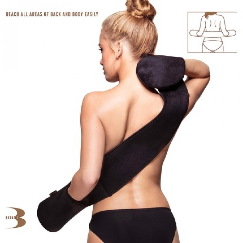 Bronzie Fake Tanning Mitt Original Back and Body Tan Applicator Black