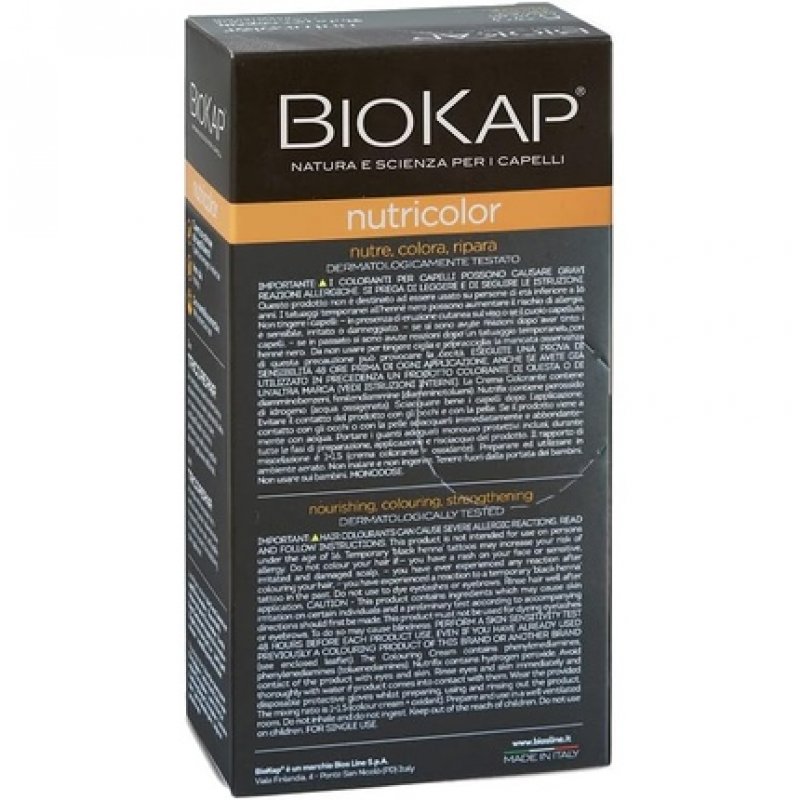 BIOKAP Nutricolor Hair Color 4.5 Mahogany 140ml - Ammonia-Free Natural Color for Soft and Shiny Hair