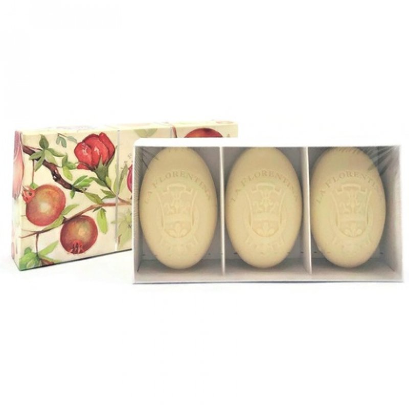 La Florentina Melograno Bar Soaps Pomegranate Scent Bellosguardo Collection 5.3 Ounces 150g