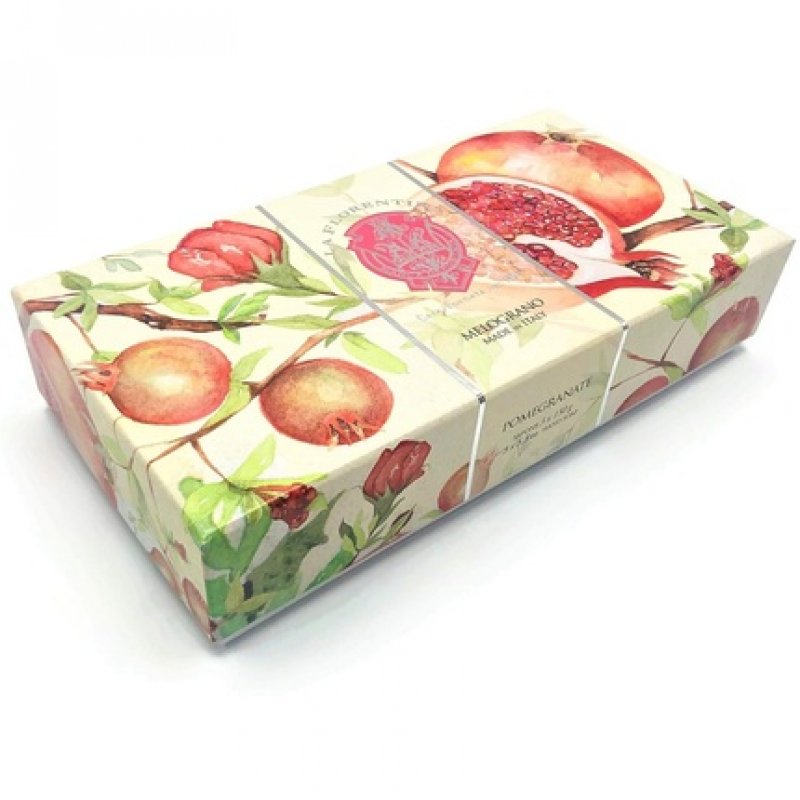 La Florentina Melograno Bar Soaps Pomegranate Scent Bellosguardo Collection 5.3 Ounces 150g