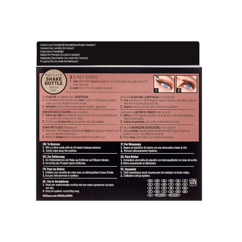 KISS Magnetic Lash Collection Charm False Eyelashes with 5 Double Strength Magnets