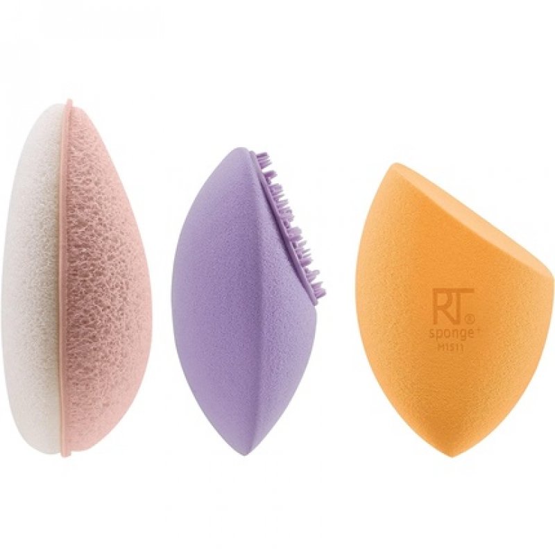 Pro-Glow Radiant Complexion: SPONGE Sponge and Real Techniques Natural Finish Kit