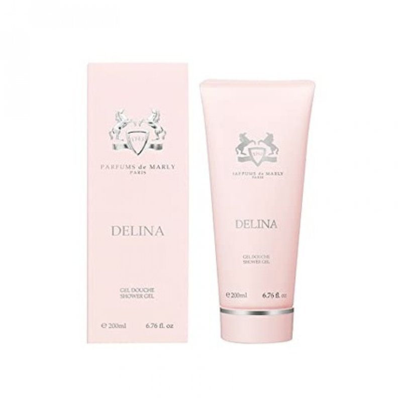 PARFUMS de MARLY Delina Shower Gel for Women 6.7 Fl Oz - Top notes Rhubarb, Lychee, Bergamot Essence - Heart notes