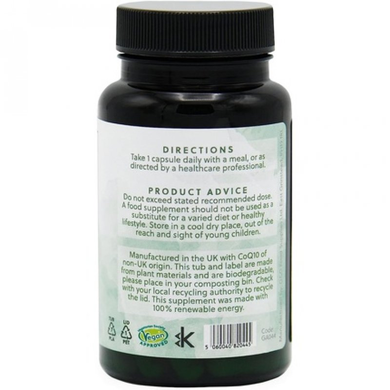 G&G Vitamins CO-Q10 Ubiquinone 100mg 60 Vegan Capsules