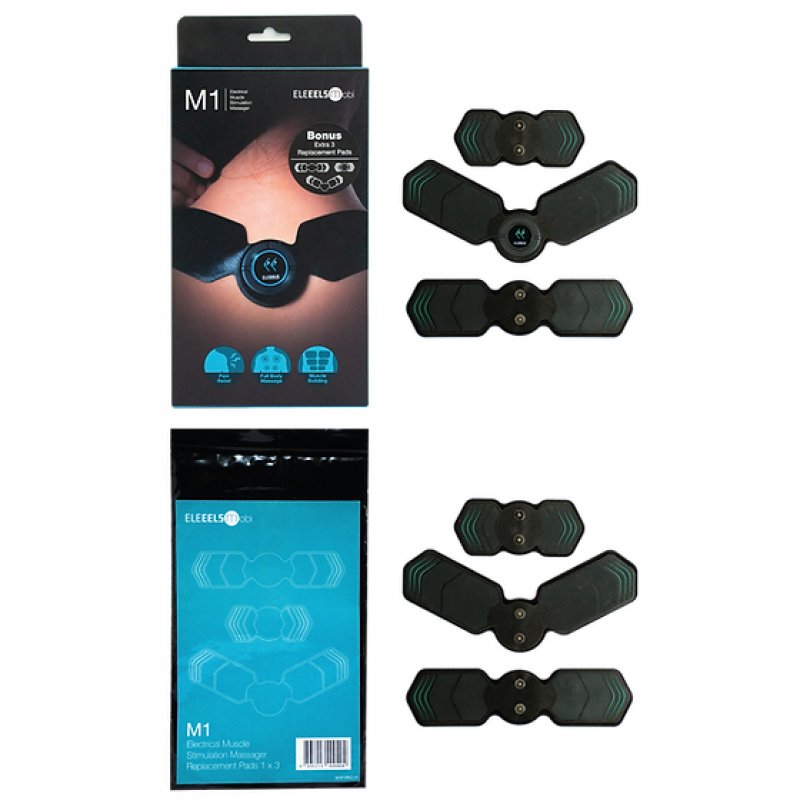 ELEEELS M1 masseur ABS, Dos, Ventre, ceinture, Poche, Taille Noir