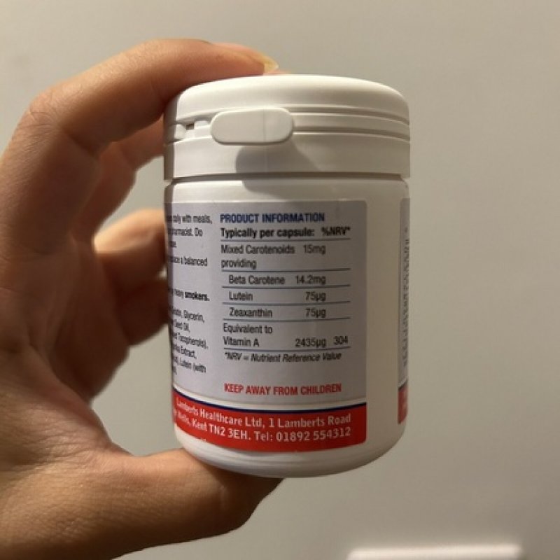 Lamberts Professional Natural Beta Carotene 15mg with Mixed Carotenoids