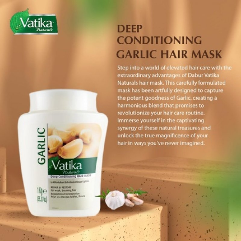 Dabur Vatika Naturals Hair Mask Natural Solution for Deep Conditioning 1KG