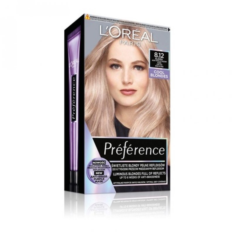 Loreal Preference Hair Color 8.12 Alaska - Light Ash Beige Blond