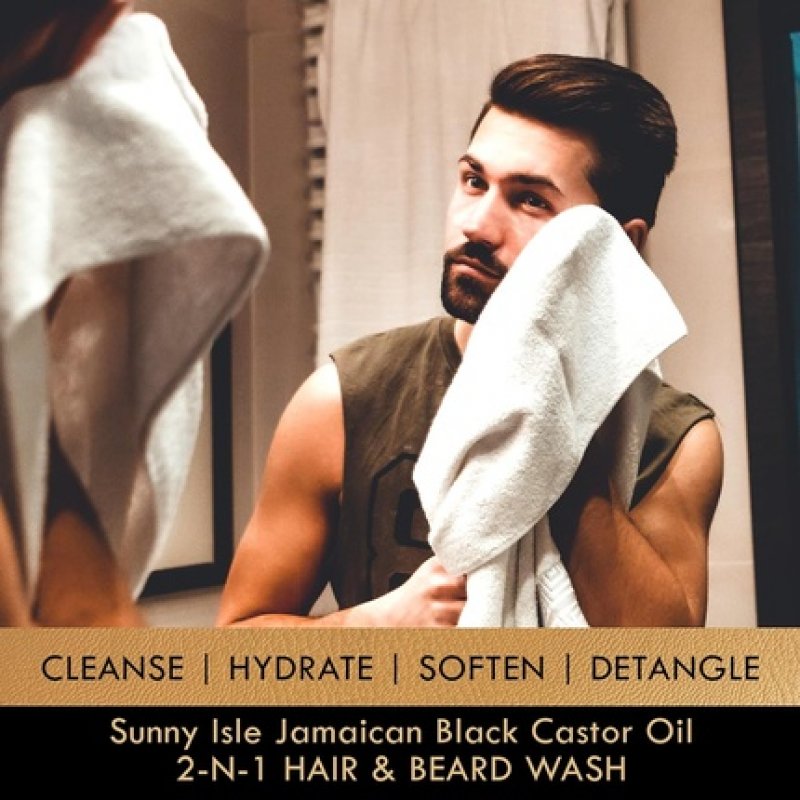 Sunny Isle Jamaican Black Castor Oil for Hair and Beard Wash 340ml