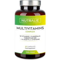 Multivitamins & Minerals Complex with Iron, Zinc, Selenium, Vitamins A, B, C, D, E, L-Cysteine, Biotin, Coenzyme Q10