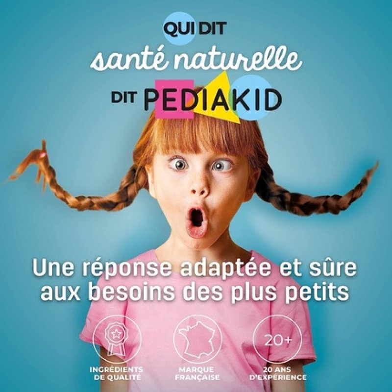 PEDIAKID Dry & Cold Cough Exclusive Formula with Agave Syrup Soothes Cough Relieves Throat Irritation Natural Lemon